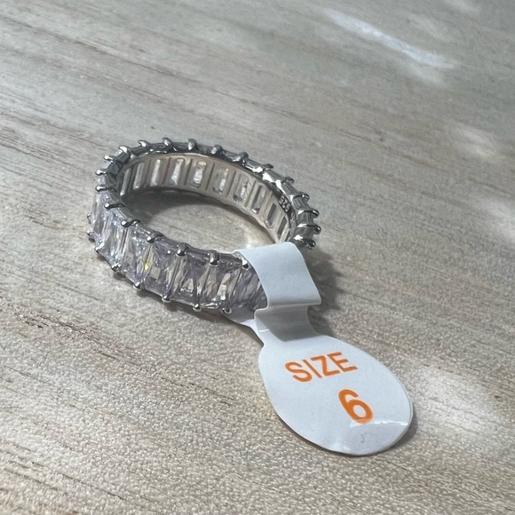 Bomb Party Jewelry - RPB 4639 Sterling Club Sz 6 ring diamond cubic zirconia MSRP $246